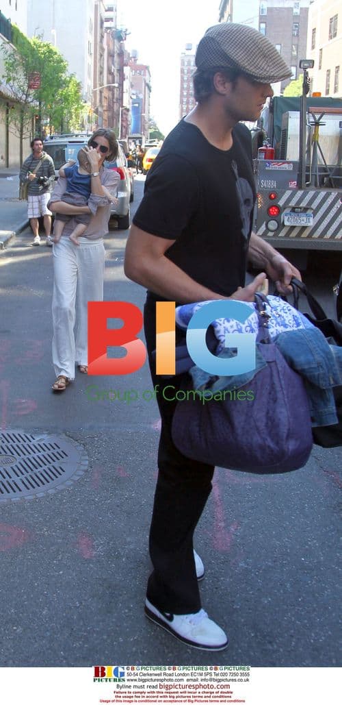 Gisele, Tom, and Benjamin Brady in NYC