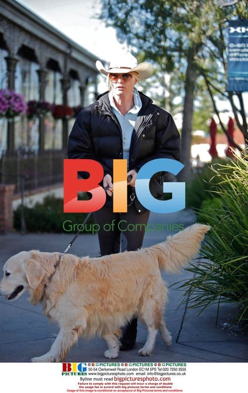 Nicollette Sheridan Spotted with Dog in Calabasas