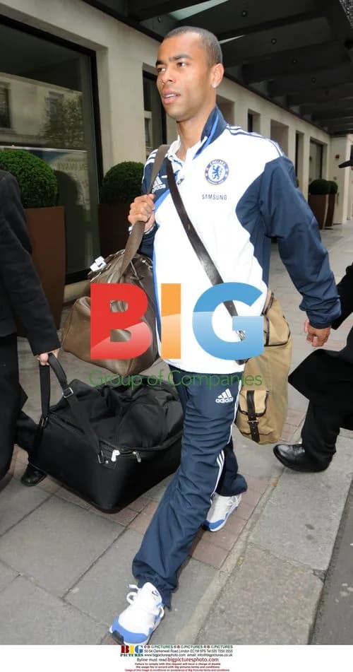 Ashley Cole Leaving Hotel in London