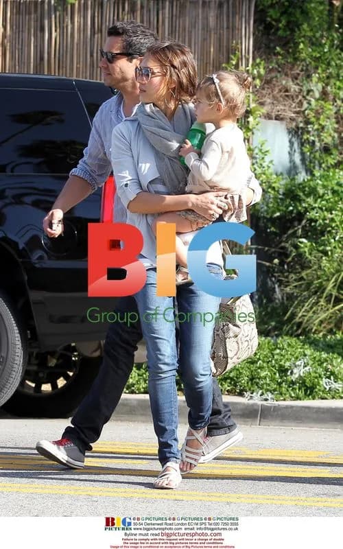 Jessica Alba and family at friend's house