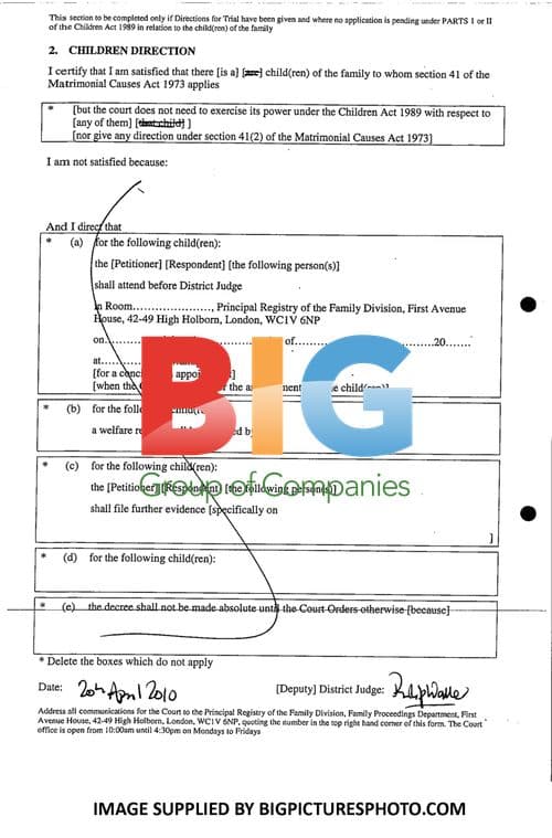 Zac Goldsmith Divorce Papers