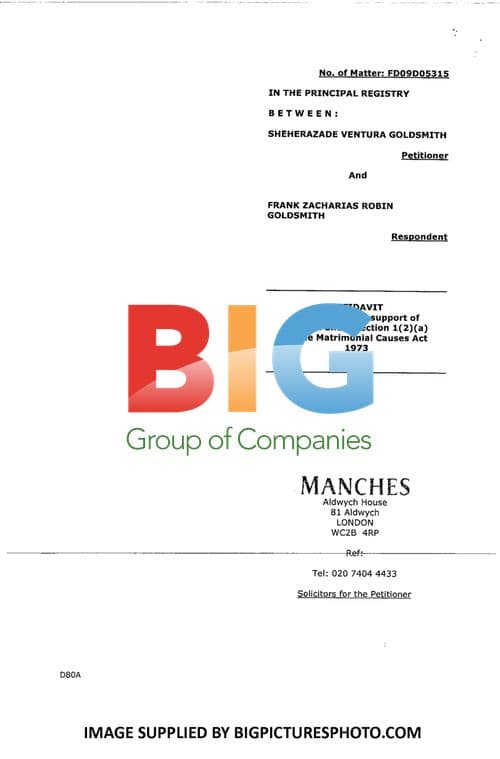 Zac Goldsmith Divorce Papers