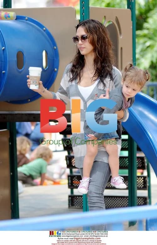 Jessica Alba and Daughter at Playground