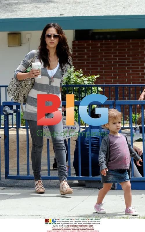 Jessica Alba and Daughter at Playground