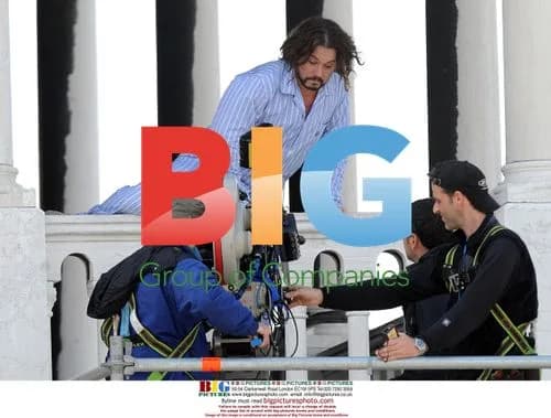 Johnny Depp Filming 'The Tourist' in Venice
