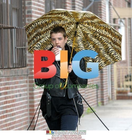 Agyness Deyn shopping with dog in NYC