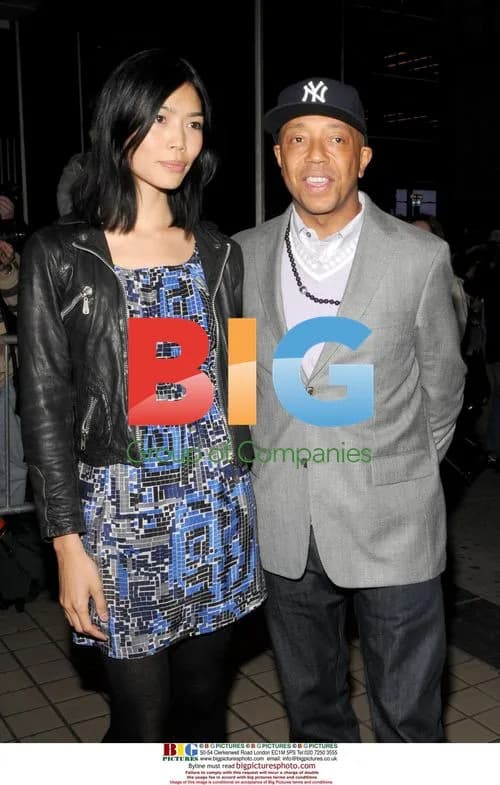 Angie Hsu and Russell Simmons at "Solitary Man" Premiere