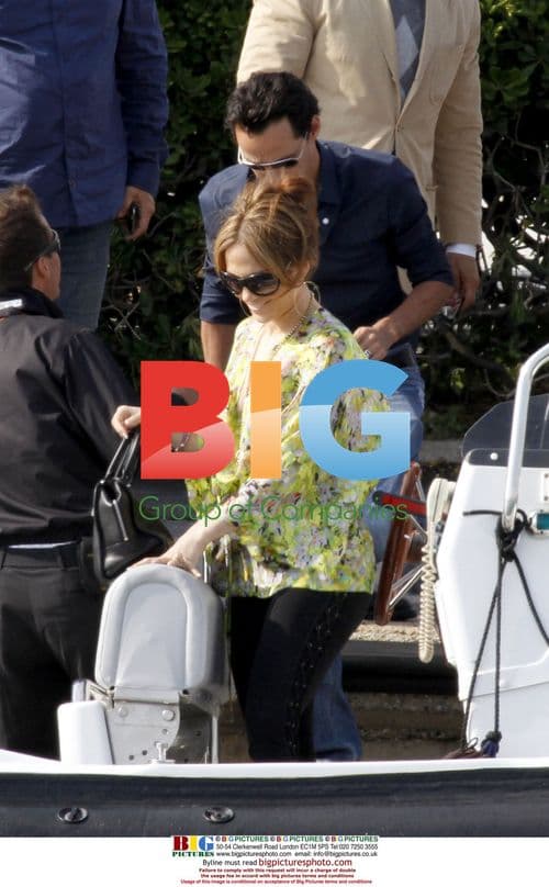 Jennifer Lopez and Marc Anthony on Yacht