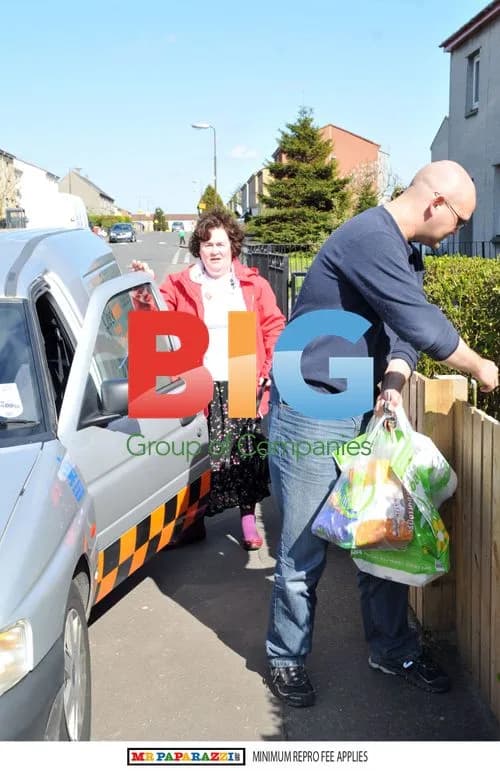 Susan Boyle Arrives at Shopping Center