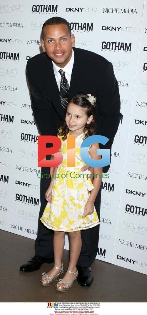 A-Rod and Daughter at Gotham Cover Party
