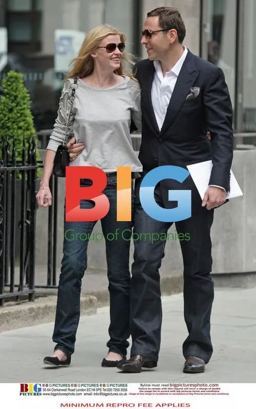David Walliams and Lara Stone Leave Lunch