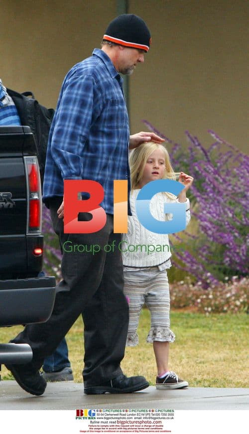 Jesse James Drops Kids Off at School