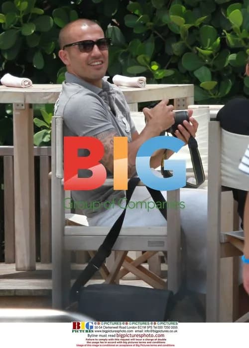 Fabio Cannavaro Relaxes by Pool in Miami