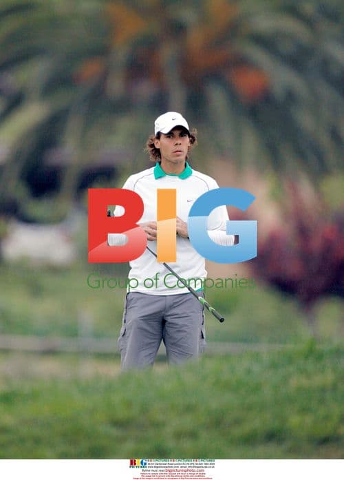Rafa Nadal golfing with girlfriend Xisca
