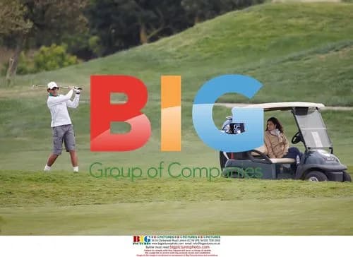 Rafa Nadal Plays Golf with Girlfriend