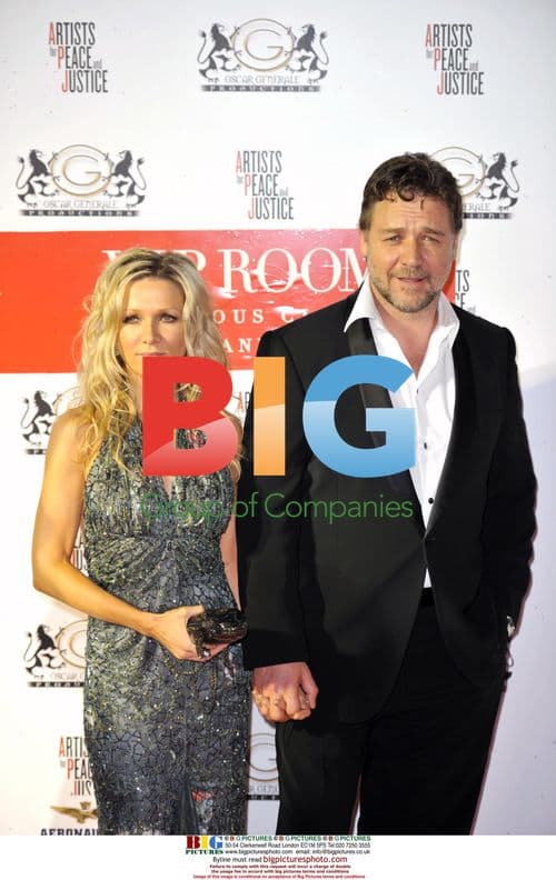 Russell Crowe and Danielle Spencer at Cannes Fundraiser