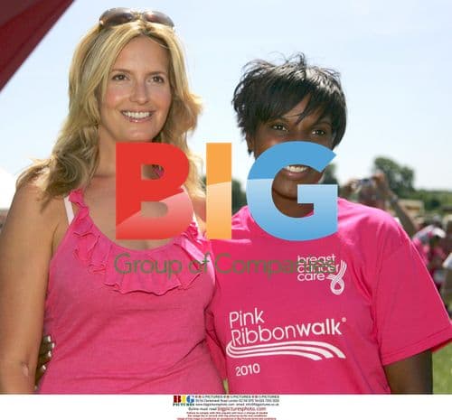 Penny Lancaster Stewart and Denise Lewis at Pink Ribbon Walk