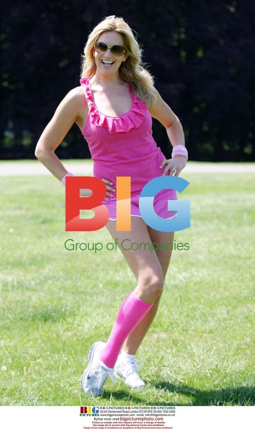 Penny Lancaster and Denise Lewis at Pink Ribbon Walk