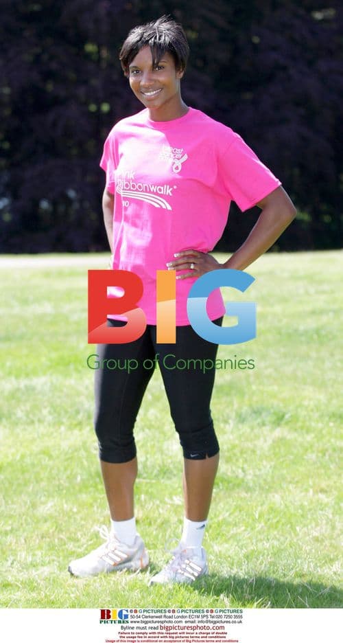 Penny Lancaster Stewart and Denise Lewis at Pink Ribbon Walk