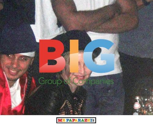 Madonna Chats with Friend at Aura Club