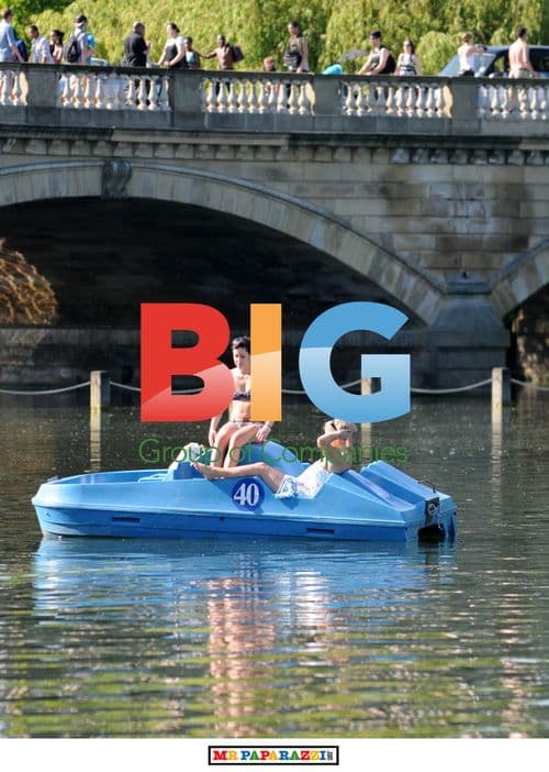 Sunbathers on Pedallo in London