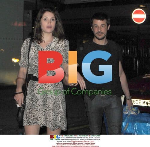 Gemma Arterton and Stefano Mioni Leaving Roka Restaurant