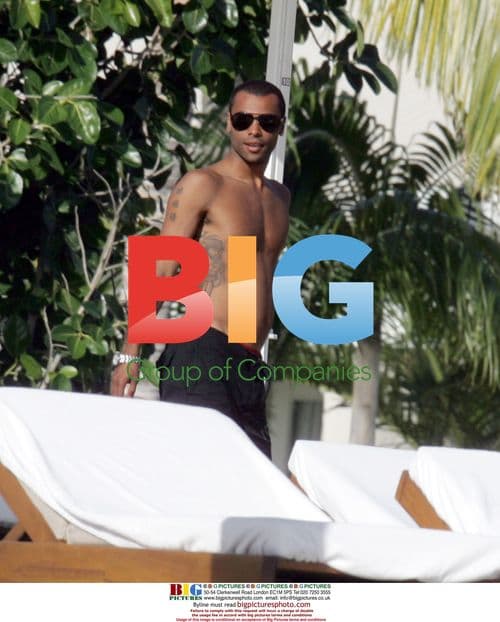 Ashley Cole Plays Pickup Soccer Shirtless in Mauritius