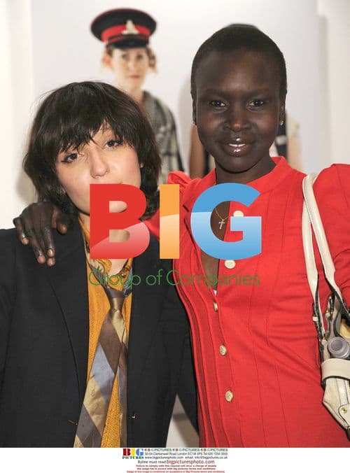 Irina Lazareanu and Alek Wek at Mulberry Party