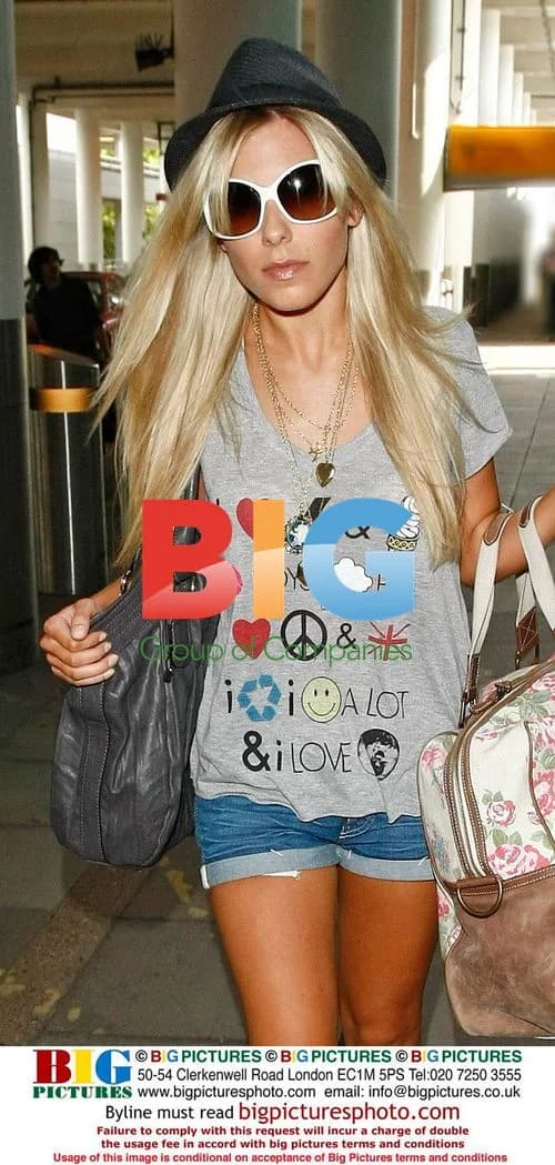 Mollie King Arriving at Heathrow