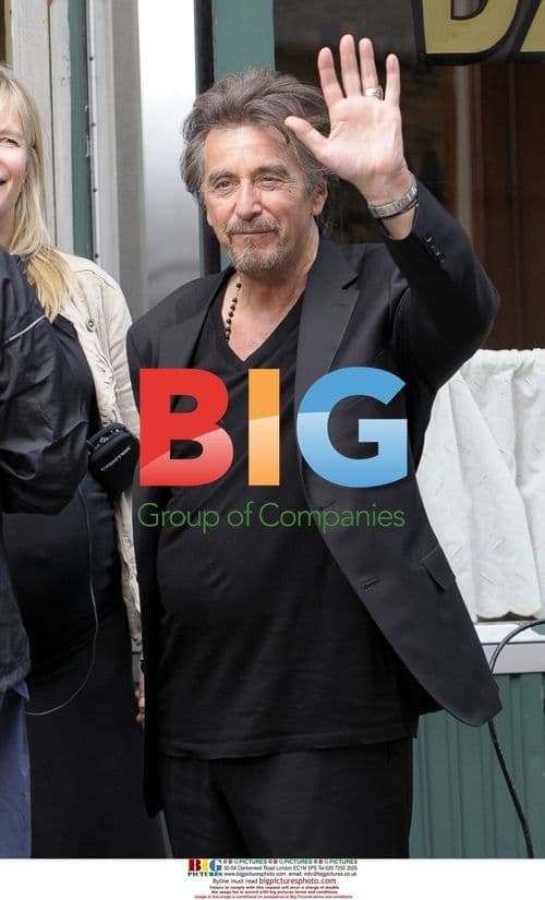 Al Pacino films coffee ad in NYC