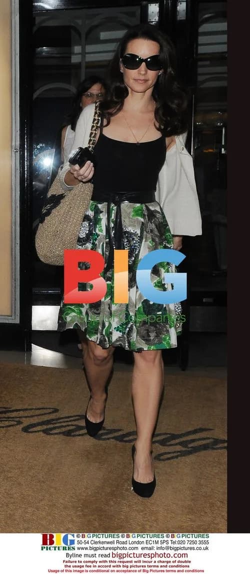 Kristin Davis Leaving London Hotel