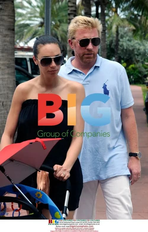 Boris Becker and family strolling in Miami