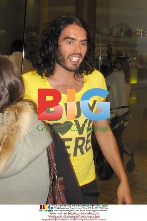Russell Brand promotes 'BUY LOVE HERE' pop-up store