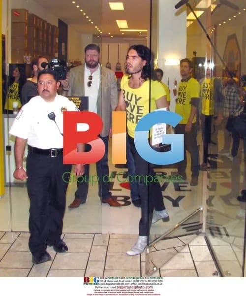 Russell Brand at pop up store