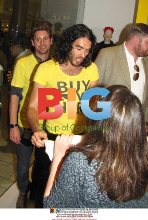 Russell Brand at 'BUY LOVE HERE' pop up store