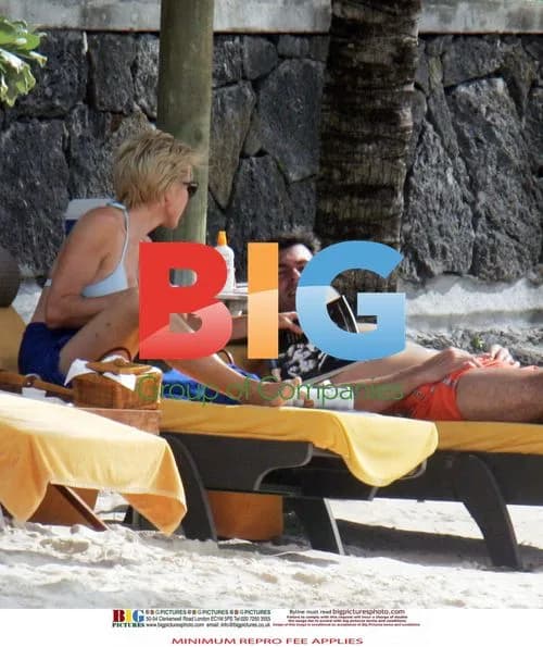 Heather Mills on beach holiday