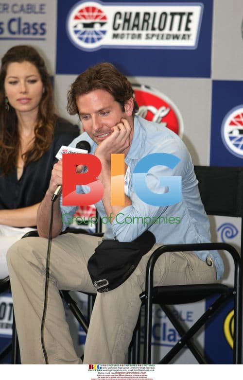 Bradley Cooper and Jessica Biel at Coca Cola 600 Press Conference