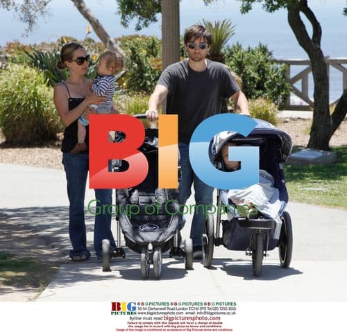 Tobey Maguire and Family Out in Santa Monica