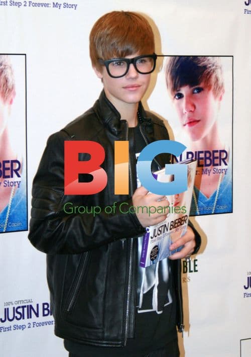 Justin Bieber at Halloween Book Signing