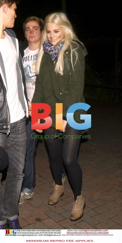 Pixie Lott and family at Thorpe Park 'Fright Nights'