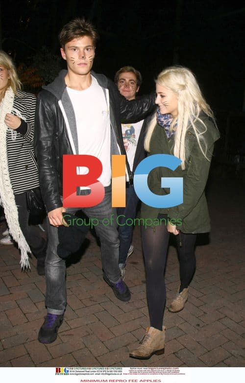 Pixie Lott and Family at Fright Nights