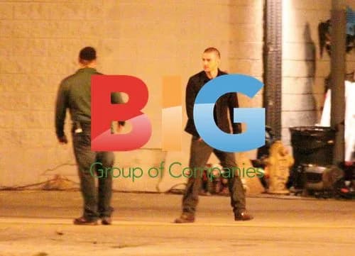 Justin Timberlake and Olivia Wilde on "I'm.Mortal" Set
