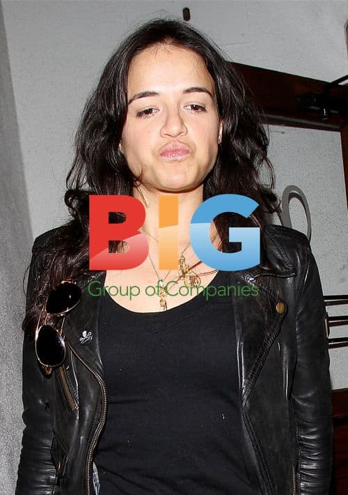 Michelle Rodriguez Leaving Madeo Restaurant