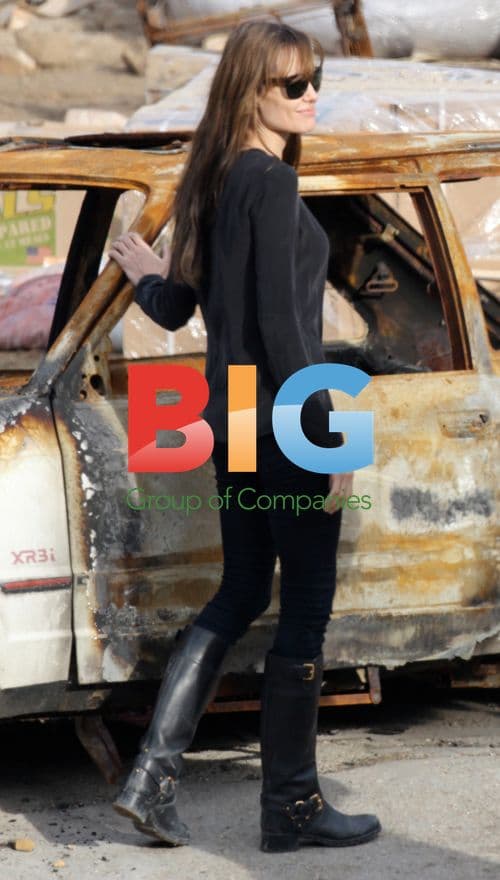 Angelina Jolie on Set in Budapest