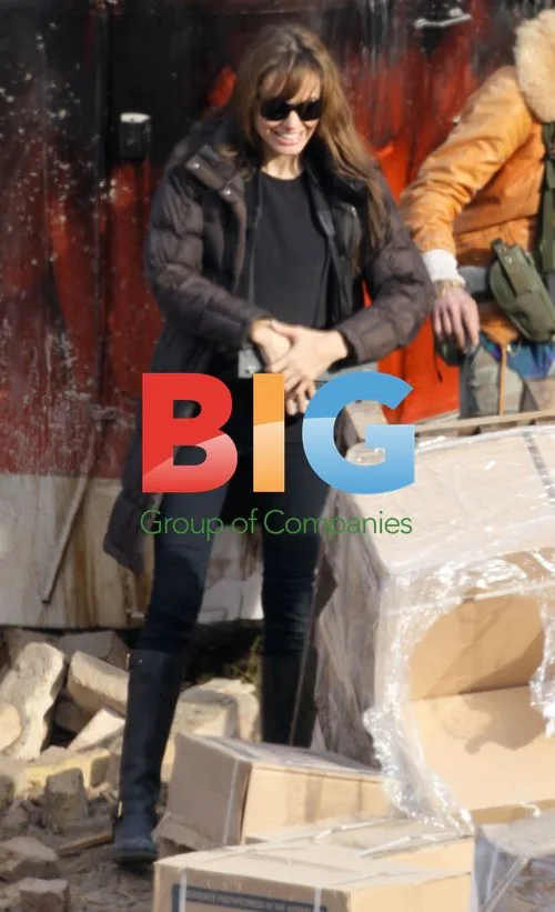 Angelina Jolie on Set of Bosnian War Film