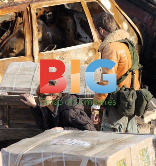 Angelina Jolie on set of Bosnian war film