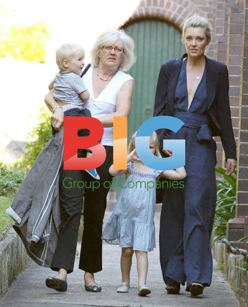 Sarah Murdoch and Family at Daughter's Christening