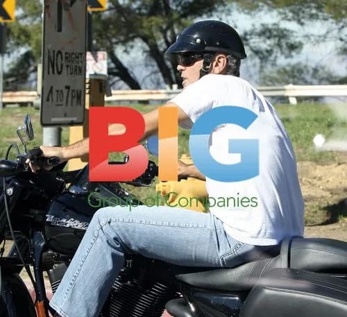 George Clooney on Harley in Santa Monica