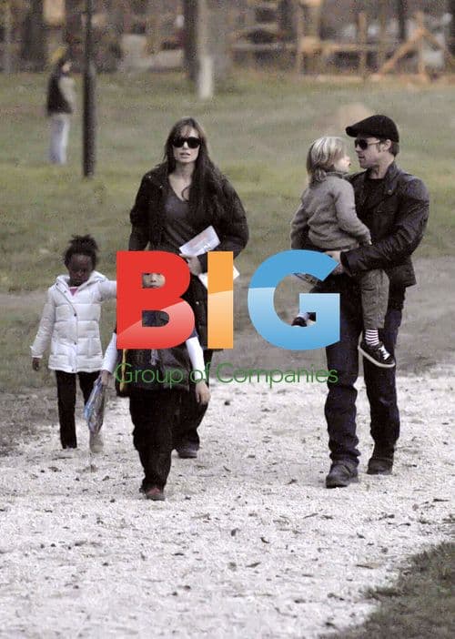 Brad Pitt and Angelina Jolie with Kids in Budapest