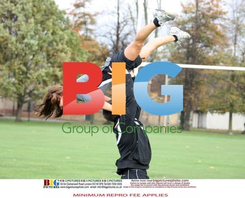 Gavin Henson and Katya Virshilas Practice Rugby Tackles